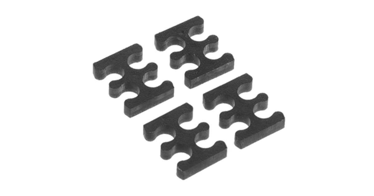 Alphacool Eiskamm X4 - 3mm, Kabelführung(schwarz, 4 Stück)