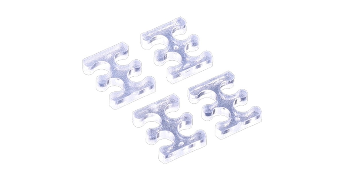 Alphacool Eiskamm X4 - 3mm, Kabelführung(transparent, 4 Stück)