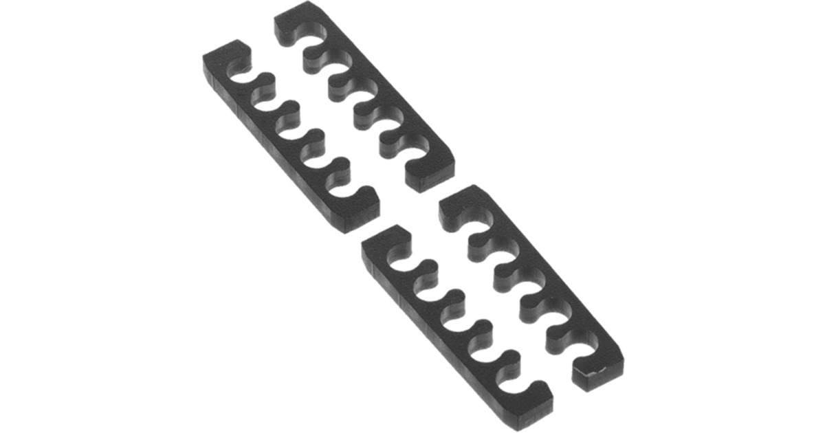 Alphacool Eiskamm X5 - 3mm, Kabelführung(schwarz, 4 Stück)