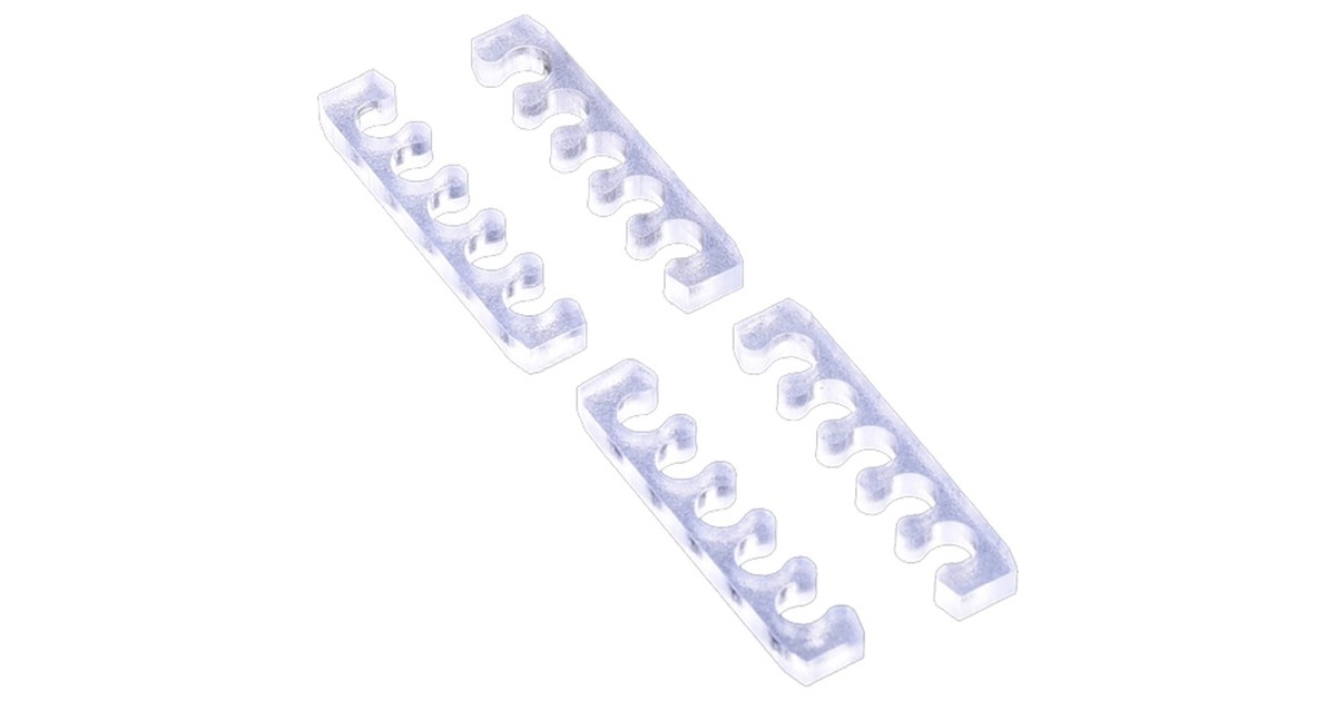 Alphacool Eiskamm X5 - 3mm, Kabelführung(transparent, 4 Stück)