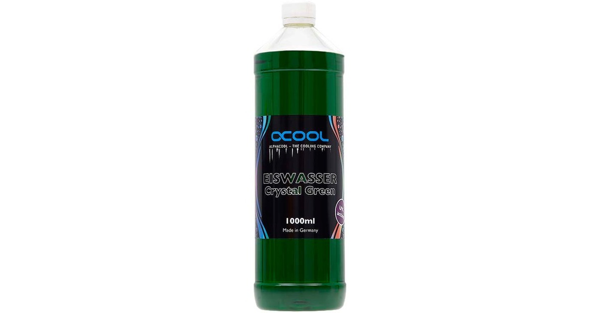 Alphacool Eiswasser Crystal Green UV-aktiv Fertiggemisch 1000ml , Kühlmittel(grün)