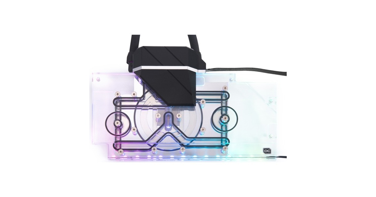 Alphacool Eiswolf 2 AIO - 360mm RTX 3080/3090 ROG Strix mit Backplate, Wasserkühlung(transparent/schwarz)