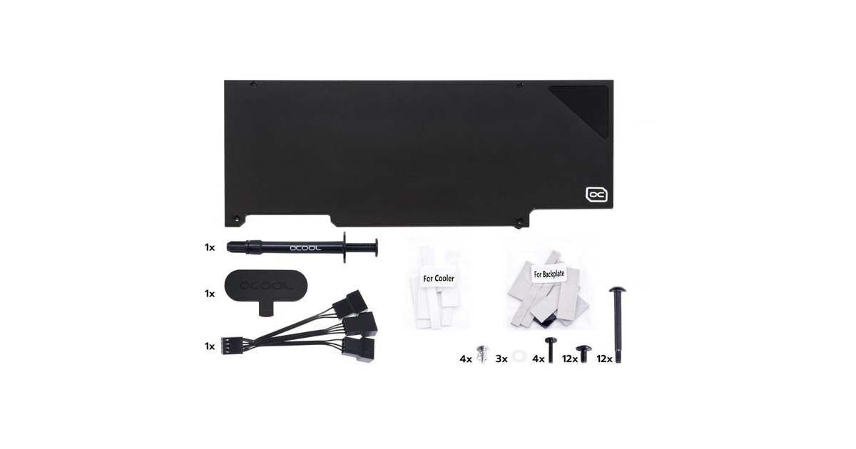 Alphacool Eiswolf 2 AIO - 360mm RTX 3090/3080 mit Backplate (Reference), Wasserkühlung(schwarz/transparent)