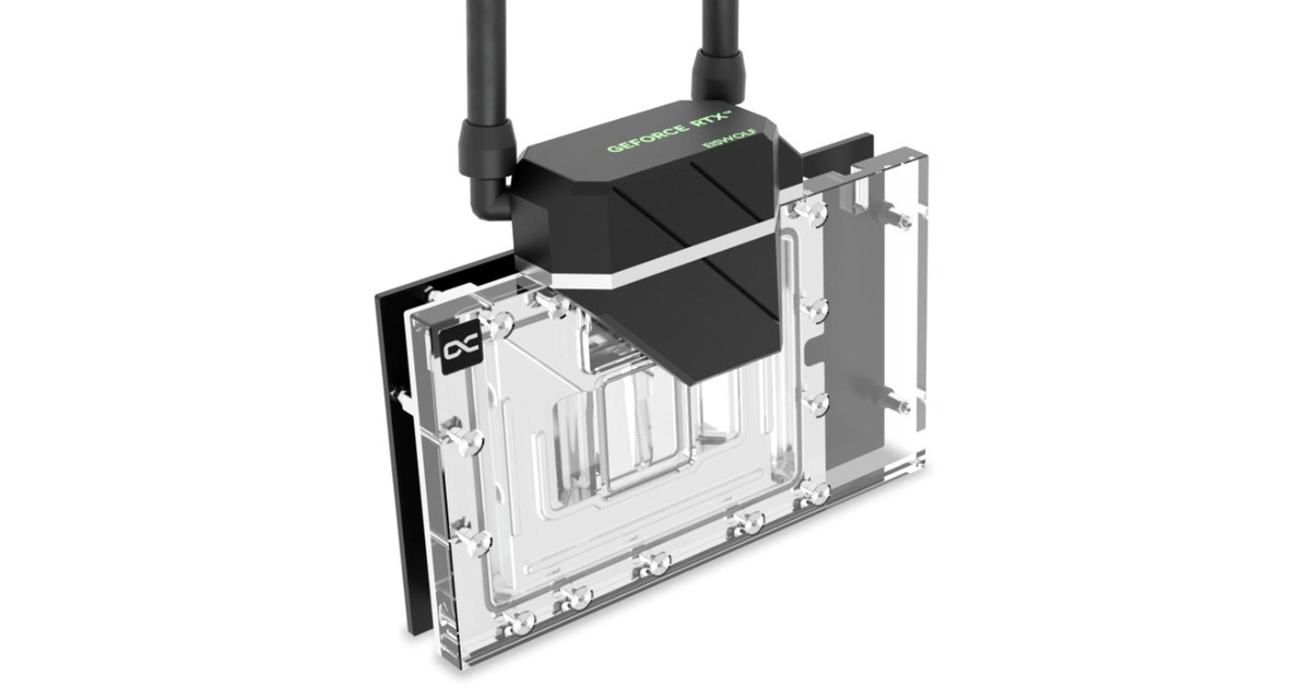 Alphacool Eiswolf 2 AIO - 360mm RTX 4080 Founders Edition, Wasserkühlung(schwarz/transparent, inkl. Backplate)