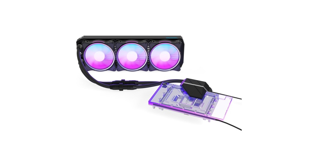 Alphacool Eiswolf 2 AIO - 360mm RTX 4090 AMP, Wasserkühlung(schwarz/transparent, inkl. Backplate)