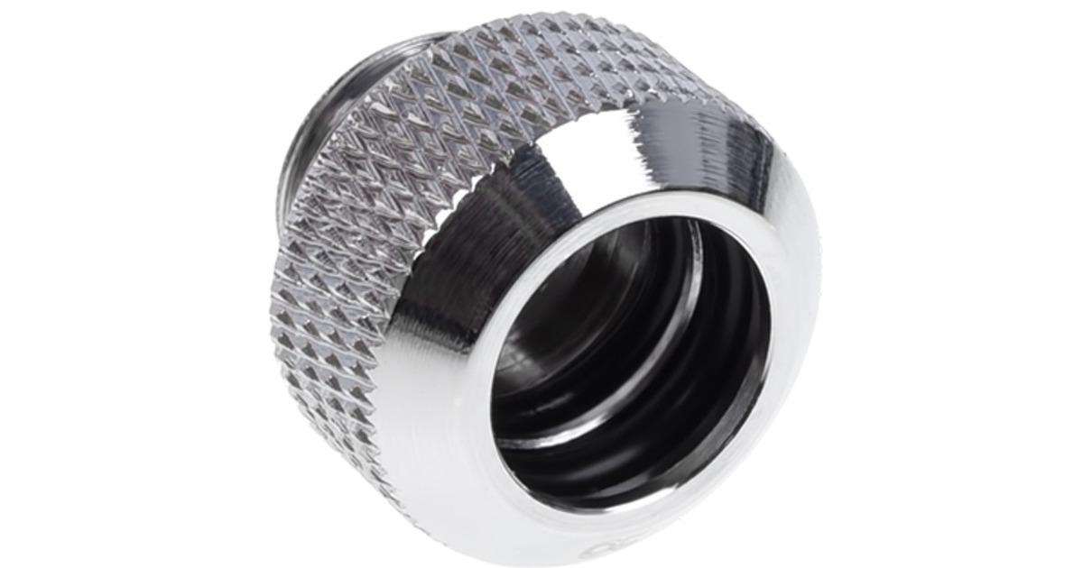 Alphacool Eiszapfen 12mm HardTube Anschraubtülle G1/4 - Chrome, Verbindung(silber, 6er Set, gerade)