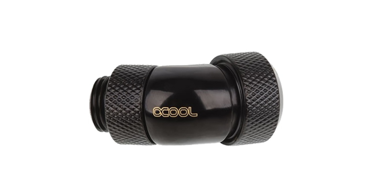 Alphacool Eiszapfen 13mm HardTube Anschraubtülle 45° drehbar, Verbindung(schwarz, G1/4 für Acryl-Messingrohre - Deep Black)