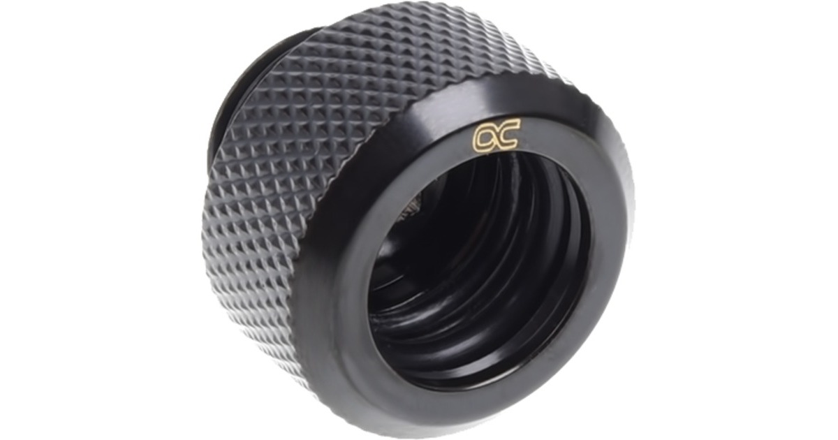 Alphacool Eiszapfen 13mm HardTube Anschraubtülle G1/4, Schrauben-Set(schwarz, für Acryl- Messingrohre, 6 Stück)