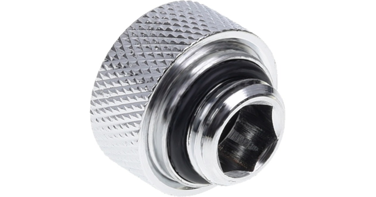 Alphacool Eiszapfen 13mm HardTube Anschraubtülle G1/4, Schrauben-Set(silber, für Acryl- Messingrohre, 6 Stück)