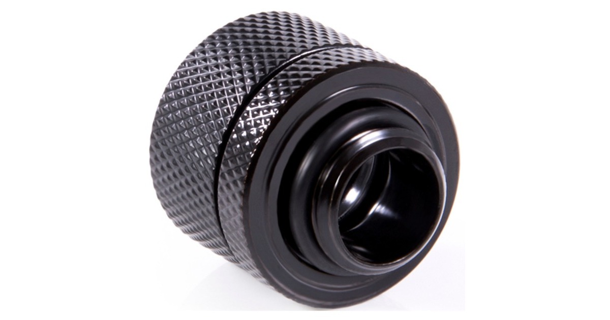 Alphacool Eiszapfen 14mm HardTube Anschraubtülle G1/4 - Deep Black Sixpack, Verbindung(schwarz (matt), für Acrylrohre, harte Schläuche (PUR), PETG, 6 Stück)
