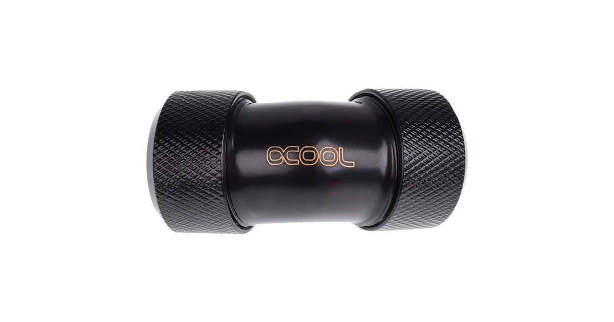 Alphacool Eiszapfen 16mm HardTube Anschraubtülle 45° L-Verbinder - Deep Black , Verbindung(schwarz, G1/4 für Acrylrohre, Messingrohre, Carbonrohre - Deep Black)