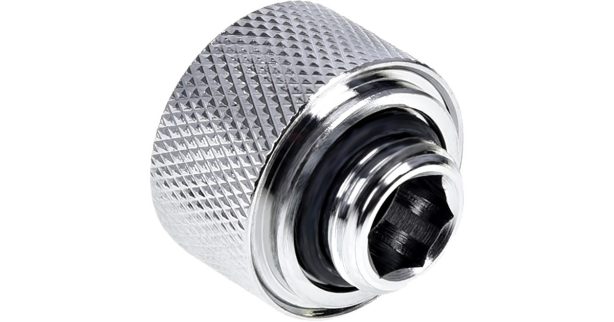 Alphacool Eiszapfen 16mm HardTube Anschraubtülle G1/4, Schrauben-Set(silber, für Acryl- Messingrohre, 6 Stück)