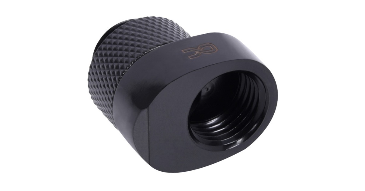 Alphacool Eiszapfen 8mm Versatzstück drehbar G1/4 AG auf G1/4 IG, Verbindung(schwarz)