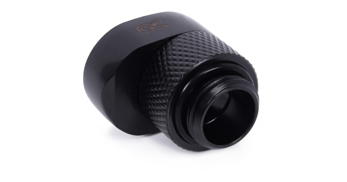 Alphacool Eiszapfen 8mm Versatzstück drehbar G1/4 AG auf G1/4 IG, Verbindung(schwarz)