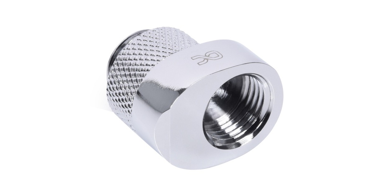 Alphacool Eiszapfen 8mm Versatzstück drehbar G1/4 AG auf G1/4 IG, Verbindung(silber)