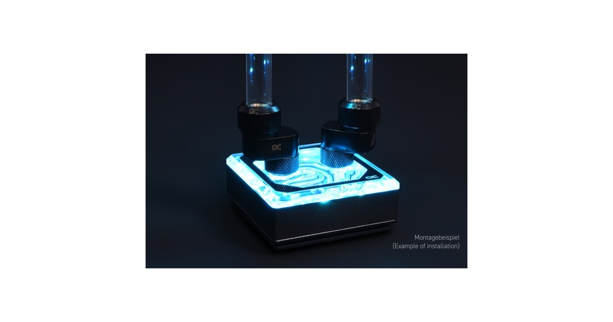 Alphacool Eiszapfen 8mm Versatzstück drehbar G1/4 AG auf G1/4 IG, Verbindung(silber)