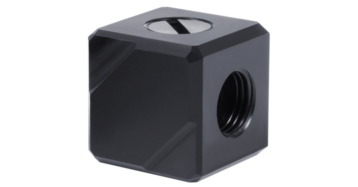 Alphacool Eiszapfen Anschlussterminal 4-Fach G1/4 IG, Verbindung(schwarz, Black Acetal)