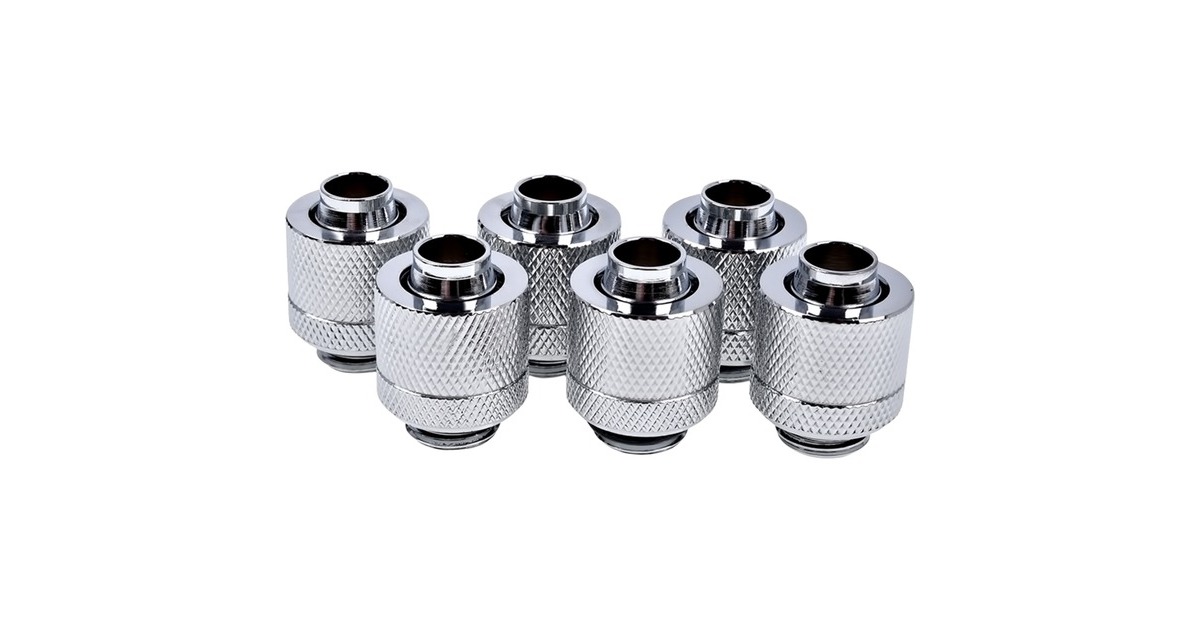 Alphacool Eiszapfen Anschraubtülle, Verbindung(chrom, 6 Stück)