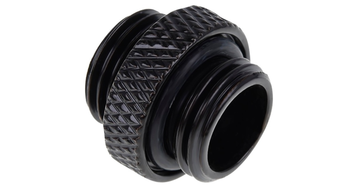 Alphacool Eiszapfen Doppelnippel G1/4 AG auf G1/4 AG, Verbindung(schwarz, für weiche Schläuche (PVC, Silikon, Neoprene))