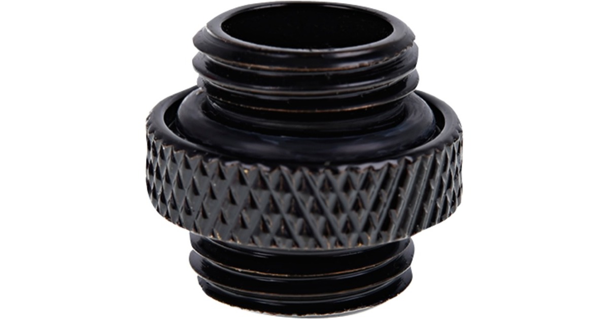 Alphacool Eiszapfen Doppelnippel G1/4 AG auf G1/4 AG, Verbindung(schwarz, für weiche Schläuche (PVC, Silikon, Neoprene))