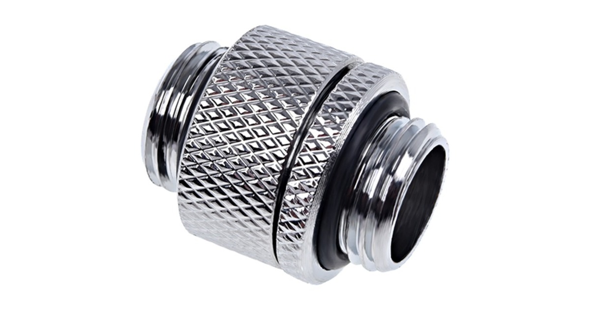 Alphacool Eiszapfen Doppelnippel, Anschlüsse(chrom, 360° drehbar)