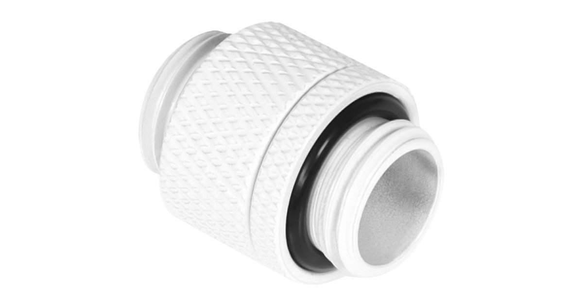 Alphacool Eiszapfen Doppelnippel drehbar G1/4 AG auf G1/4 AG - White, Verbindung(weiß, für weiche Schläuche (PVC, Silikon, Neoprene))