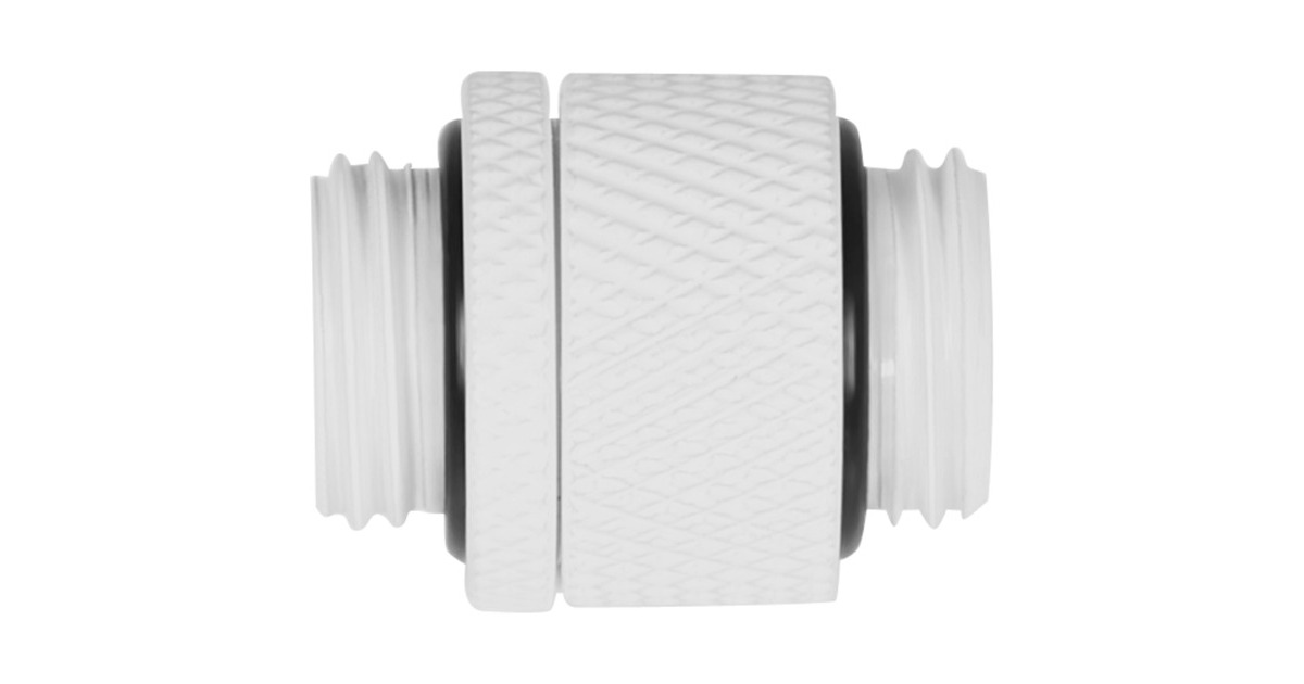 Alphacool Eiszapfen Doppelnippel drehbar G1/4 AG auf G1/4 AG - White, Verbindung(weiß, für weiche Schläuche (PVC, Silikon, Neoprene))
