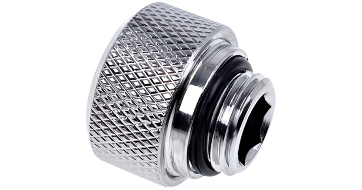 Alphacool Eiszapfen HardTube Anschraubtülle, Anschlüsse(chrom, gerade)