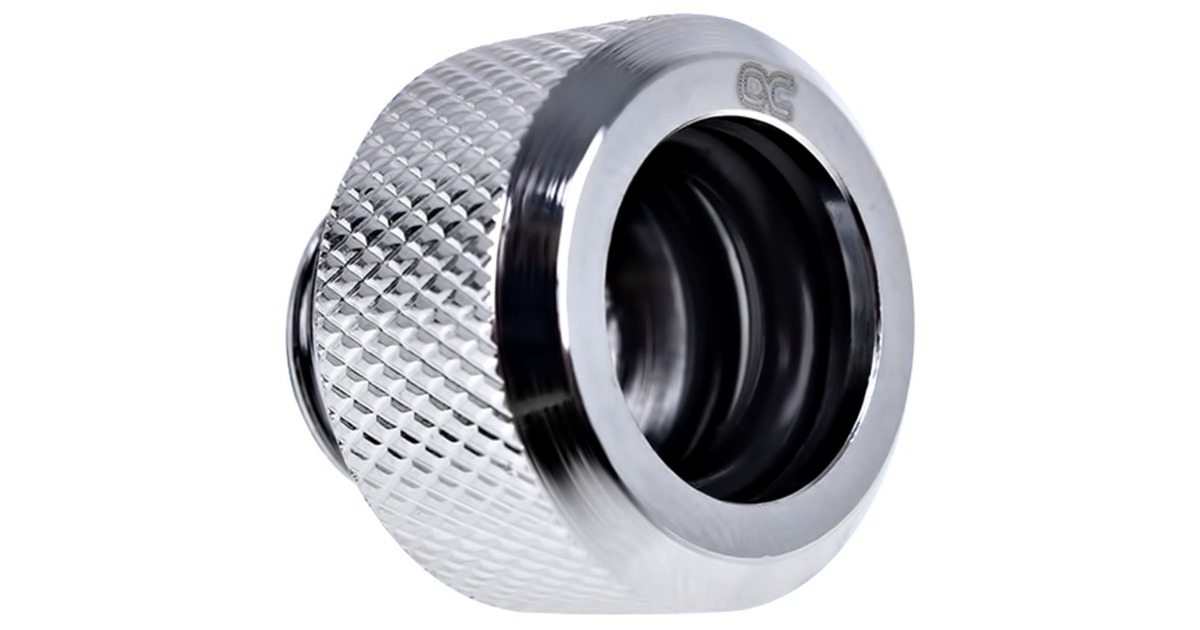Alphacool Eiszapfen HardTube Anschraubtülle, Anschlüsse(chrom, gerade)