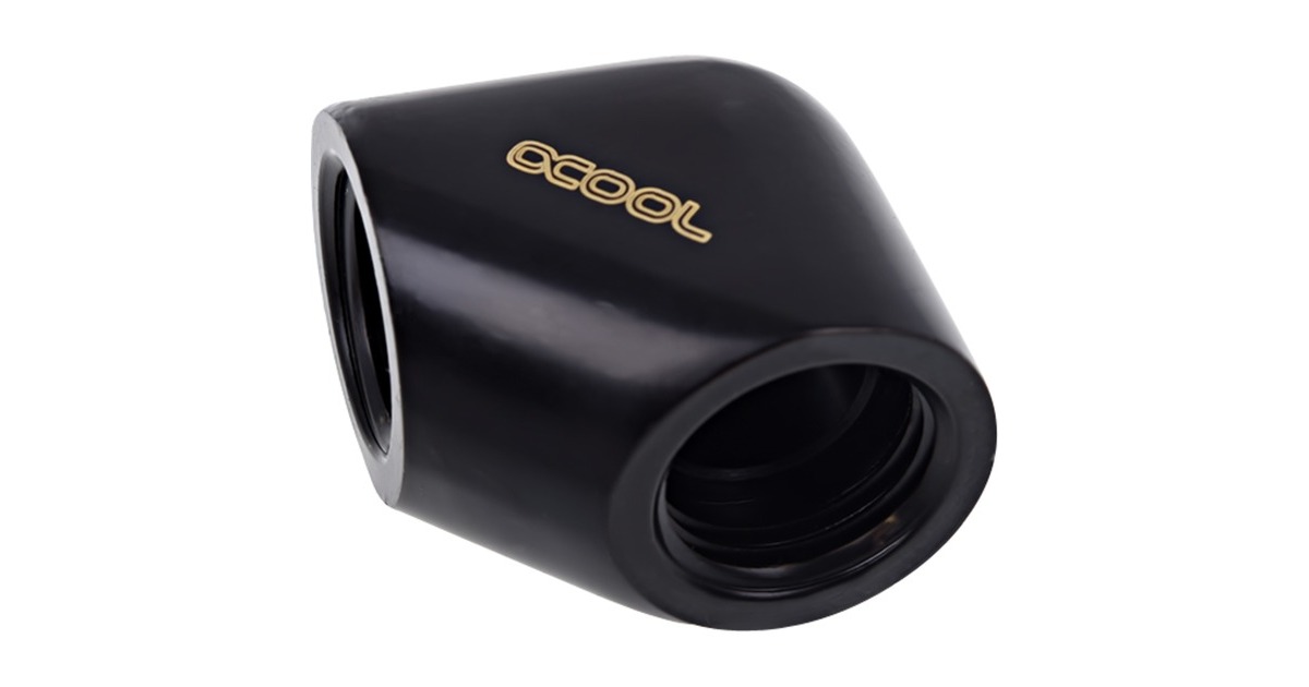 Alphacool Eiszapfen L-Verbinder, Verbindung(schwarz, 90° gewinkelt)