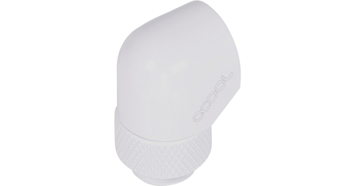 Alphacool Eiszapfen L-Verbinder drehbar G1/4 AG auf G1/4 IG - White, Verbindung(weiß, für weiche Schläuche (PVC, Silikon, Neoprene))