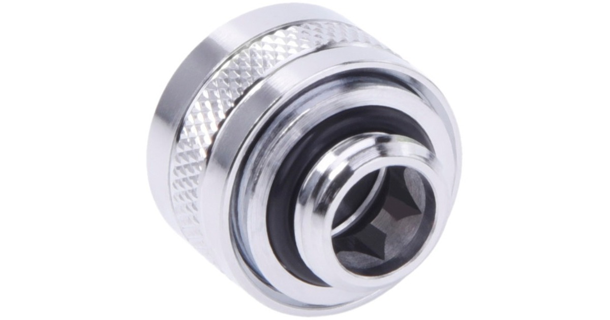 Alphacool Eiszapfen PRO 13mm HardTube Fitting G1/4 - Chrome, Verbindung(silber, für Acrylrohre, Messingrohre, Carbonrohre)