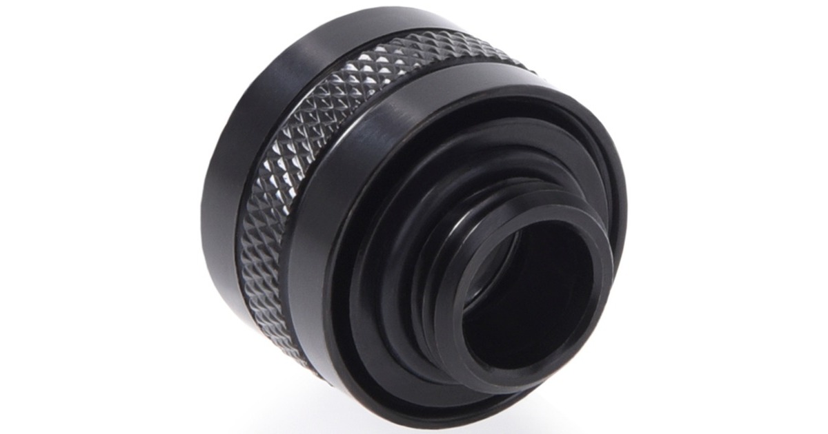 Alphacool Eiszapfen PRO 13mm HardTube Fitting G1/4 - Deep Black Sixpack, Verbindung(schwarz, 6 Stück)