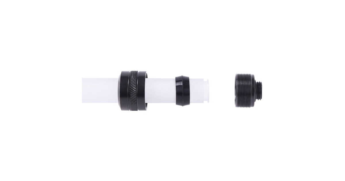 Alphacool Eiszapfen PRO 13mm HardTube Fitting G1/4 - Deep Black Sixpack, Verbindung(schwarz, 6 Stück)
