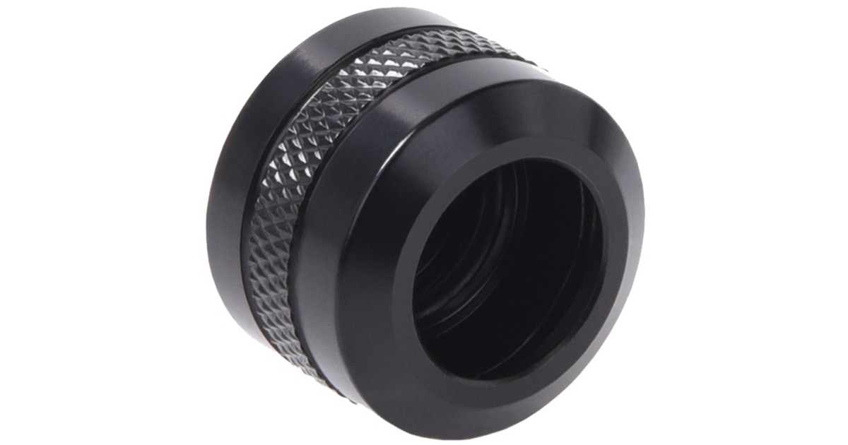 Alphacool Eiszapfen PRO 13mm HardTube Fitting G1/4 - Deep Black, Verbindung(schwarz (matt), für Acrylrohre, Messingrohre, Carbonrohre)