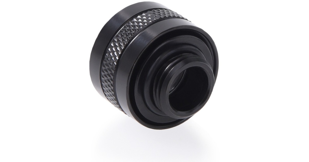 Alphacool Eiszapfen PRO 13mm HardTube Fitting G1/4 - Deep Black, Verbindung(schwarz (matt), für Acrylrohre, Messingrohre, Carbonrohre)