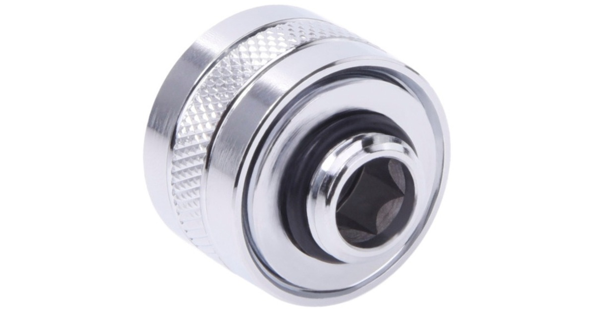 Alphacool Eiszapfen PRO 16mm HardTube Fitting G1/4 - Chrome Sixpack, Verbindung(chrom, 6 Stück)