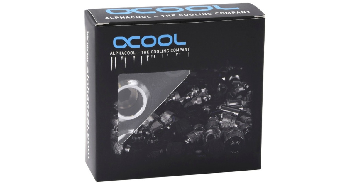 Alphacool Eiszapfen PRO 16mm HardTube Fitting G1/4 - Chrome Sixpack, Verbindung(chrom, 6 Stück)