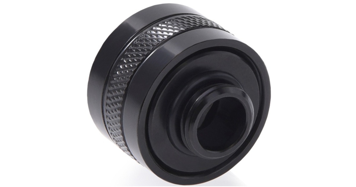 Alphacool Eiszapfen PRO 16mm HardTube Fitting G1/4 - Deep Black Sixpack, Verbindung(schwarz, 6 Stück)