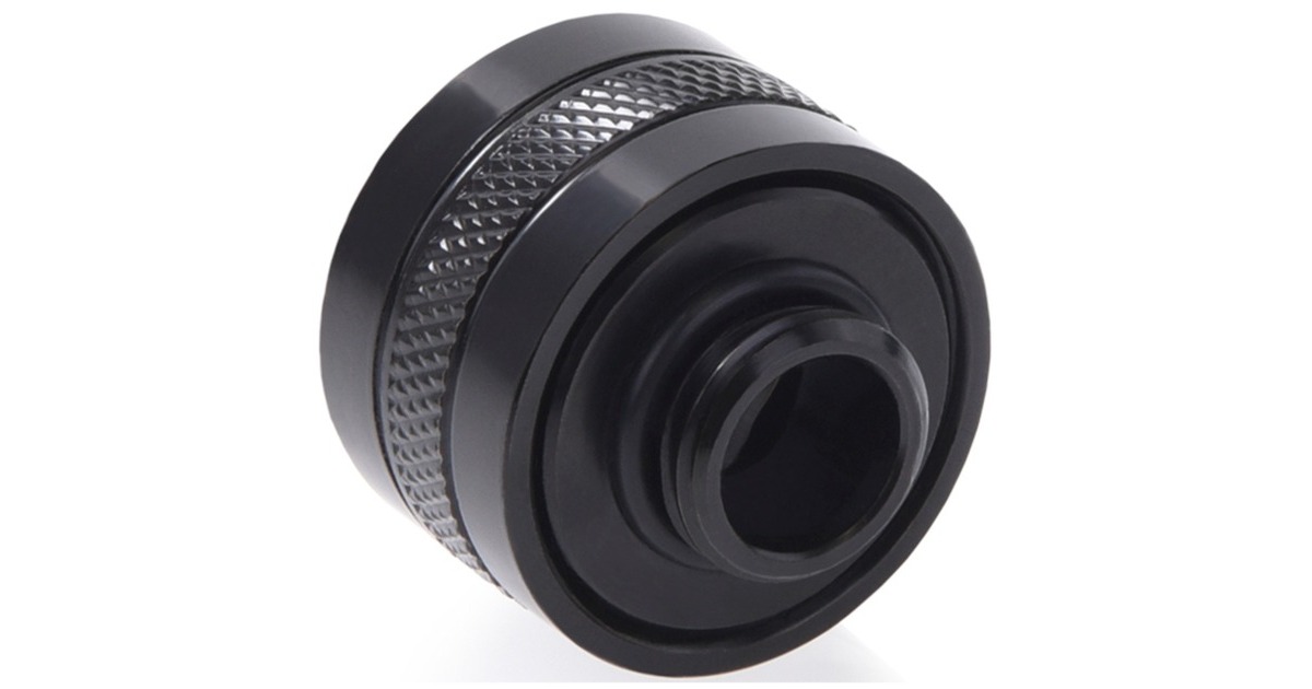 Alphacool Eiszapfen PRO 16mm HardTube Fitting G1/4 - Deep Black, Verbindung(schwarz)