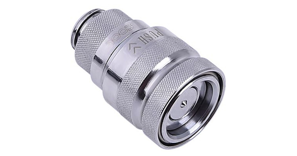 Alphacool Eiszapfen Schnellverschluss Kupplung G1/4 AG - Chrome, Verbindung(chrom, für weiche Schläuche (PVC, Silikon, Neoprene))