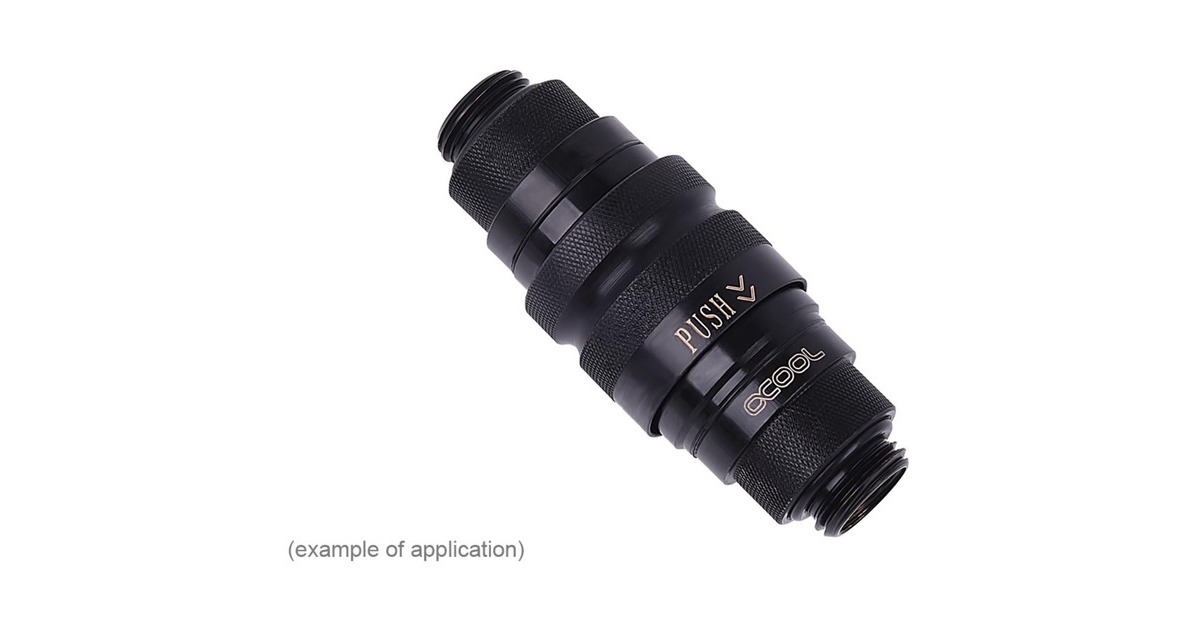 Alphacool Eiszapfen Schnellverschluss Kupplung G1/4 AG - Deep Black(schwarz)