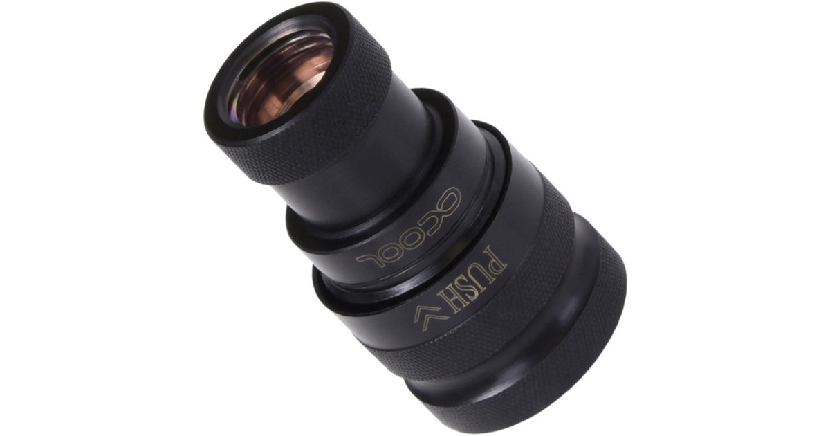 Alphacool Eiszapfen Schnellverschluss Kupplung G1/4 IG - Deep Black(schwarz (matt))