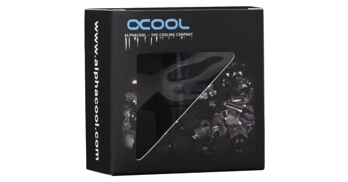 Alphacool Eiszapfen Schnellverschluss Stecker G1/4 IG - Deep Black, Kupplung(schwarz)