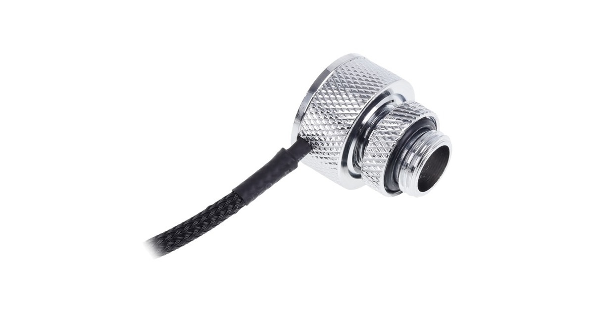 Alphacool Eiszapfen Temperatursensor G1/4 IG/IG(chrom, mit AG Adapter - Chrome)