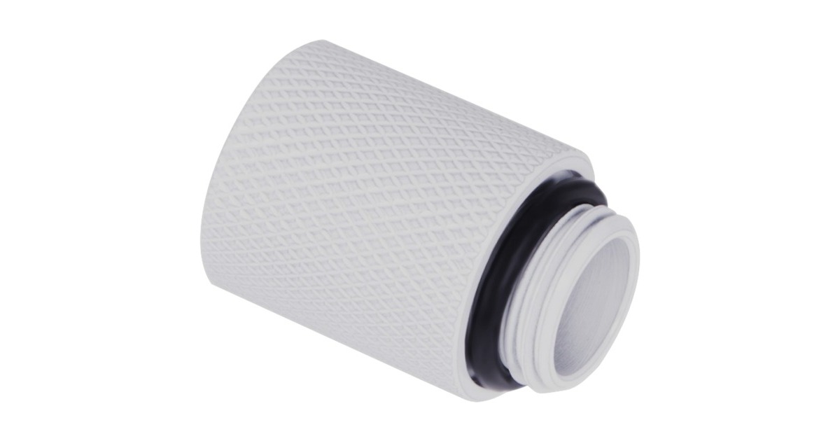 Alphacool Eiszapfen Verlängerung 20mm G1/4 AG auf G1/4 IG - White(weiß, für weiche Schläuche (PVC, Silikon, Neoprene))