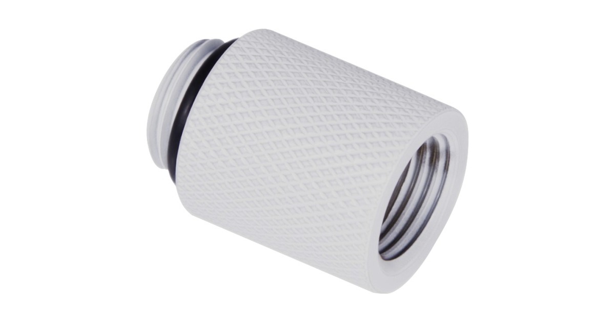 Alphacool Eiszapfen Verlängerung 20mm G1/4 AG auf G1/4 IG - White(weiß, für weiche Schläuche (PVC, Silikon, Neoprene))