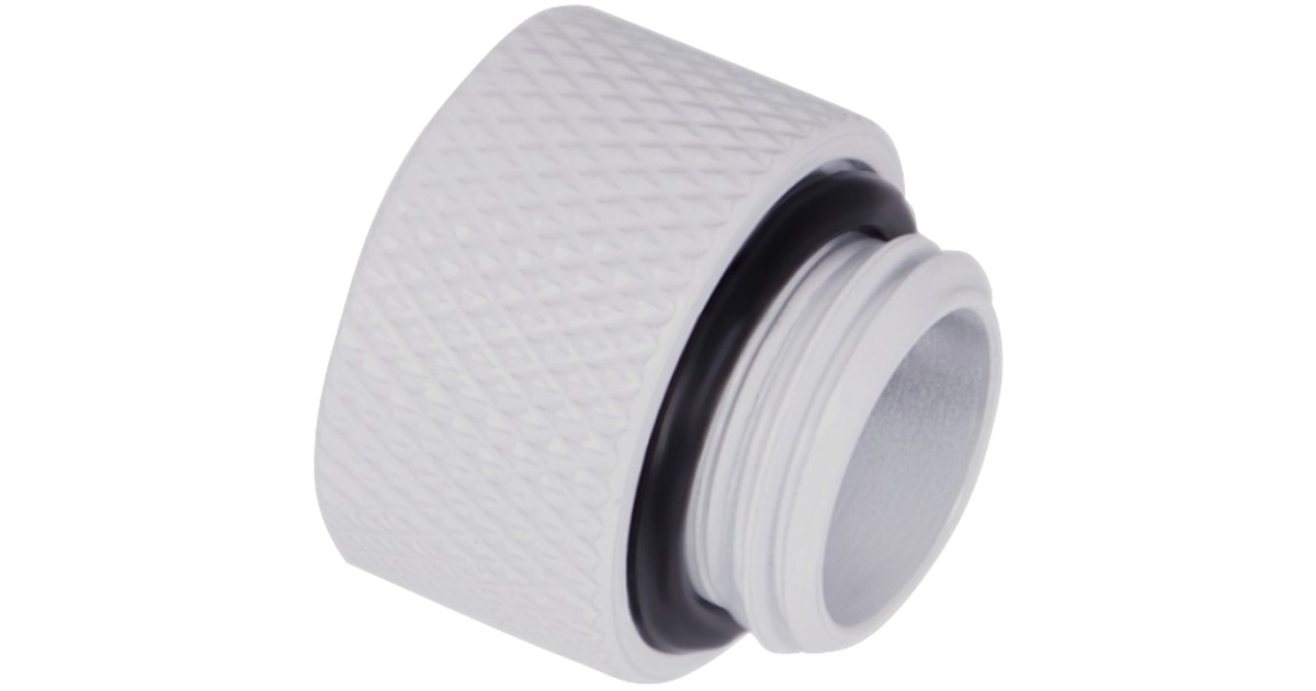 Alphacool Eiszapfen Verlängerung G1/4 AG auf G1/4 IG - White(weiß, für weiche Schläuche (PVC, Silikon, Neoprene))