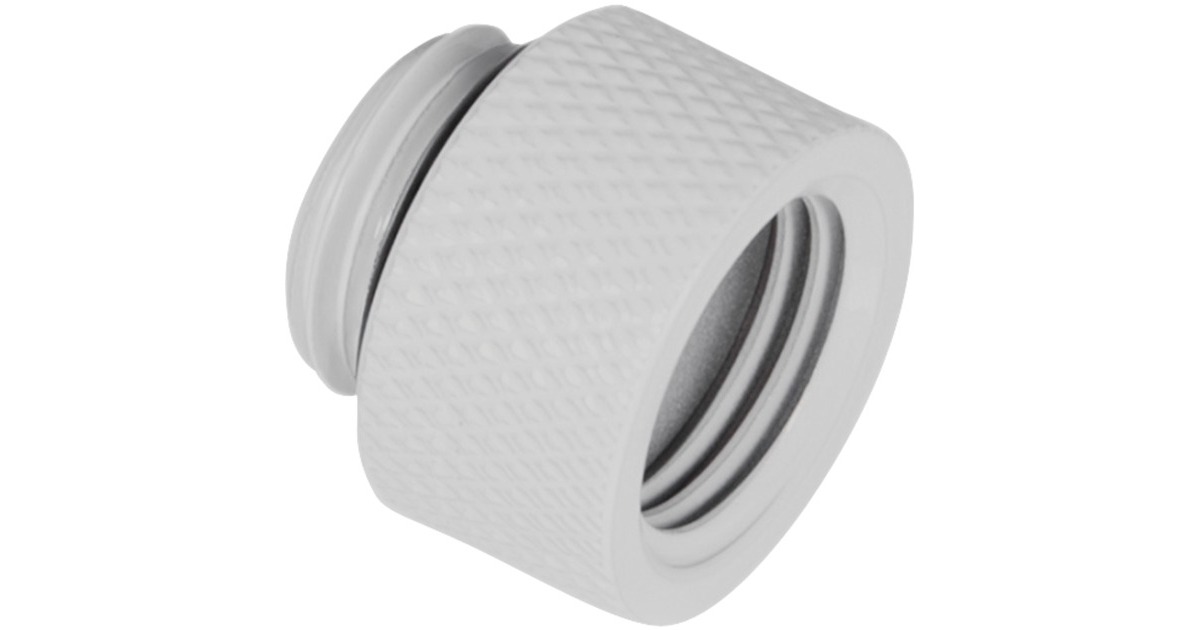 Alphacool Eiszapfen Verlängerung G1/4 AG auf G1/4 IG - White(weiß, für weiche Schläuche (PVC, Silikon, Neoprene))