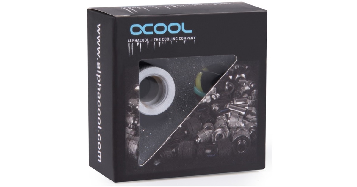 Alphacool Eiszapfen Verlängerung G1/4 AG auf G1/4 IG - White(weiß, für weiche Schläuche (PVC, Silikon, Neoprene))